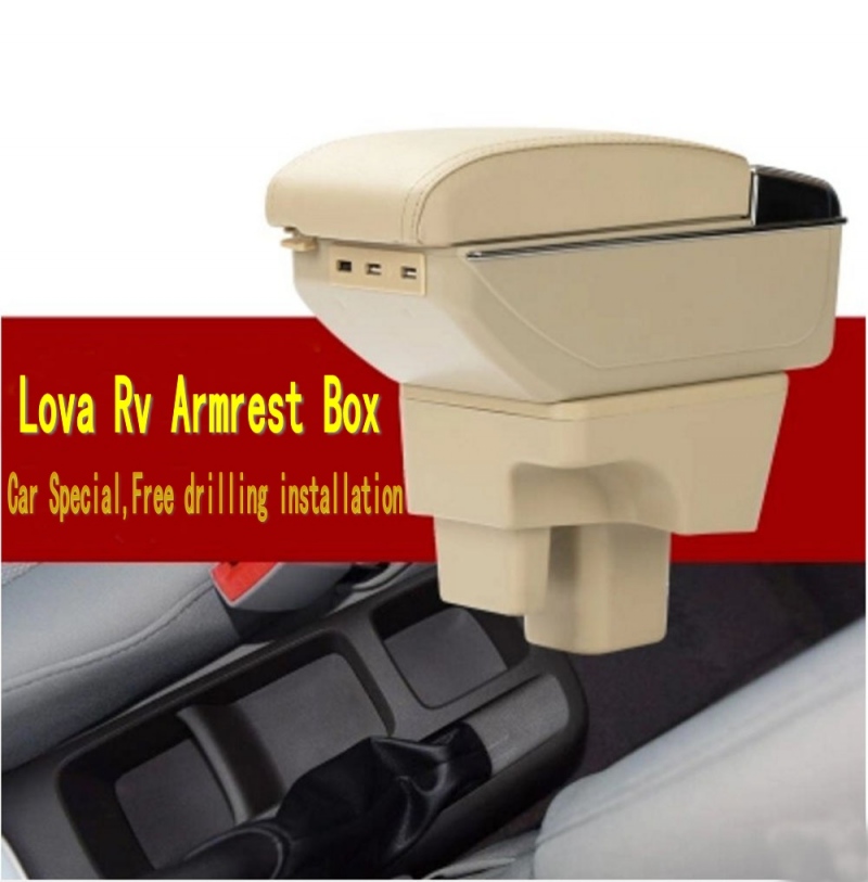 ?Chevrolet Lova  Ȱ ħ ߾       ConsoleUSB ̽/ For Chevrolet Lova Rv armrest box central Store content box interior decoration